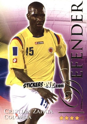 Sticker Zapata Cristian - World Football Online 2010-2011. Series 2 - Futera