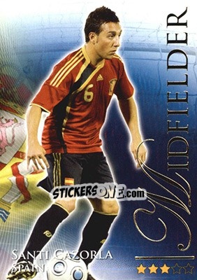 Sticker Cazorla Santi - World Football Online 2010-2011. Series 2 - Futera