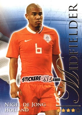 Sticker De Jong Nigel - World Football Online 2010-2011. Series 2 - Futera