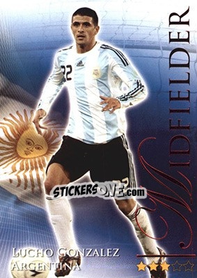 Cromo González Lucho - World Football Online 2010-2011. Series 2 - Futera