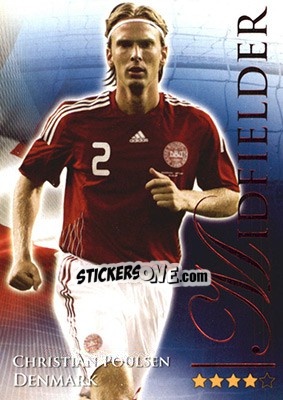 Sticker Poulsen Christian - World Football Online 2010-2011. Series 2 - Futera