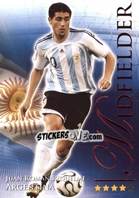 Cromo Riquelme Juan Román - World Football Online 2010-2011. Series 2 - Futera