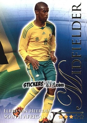 Sticker Van Heerden Elrio - World Football Online 2010-2011. Series 2 - Futera