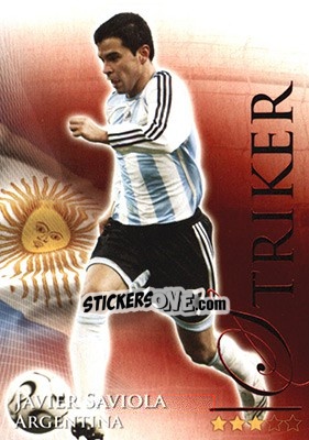 Sticker Saviola Javier - World Football Online 2010-2011. Series 2 - Futera