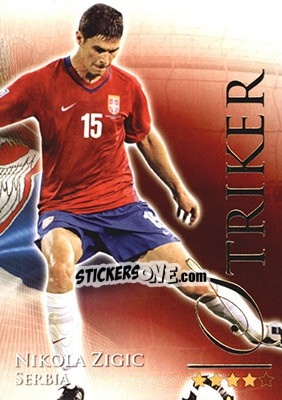 Sticker Žigic Nikola - World Football Online 2010-2011. Series 2 - Futera