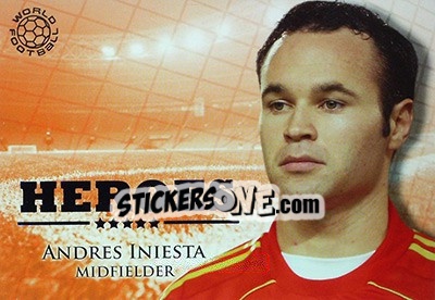 Sticker Iniesta Andrés - World Football Online 2010-2011. Series 2 n. HER76 - Futera