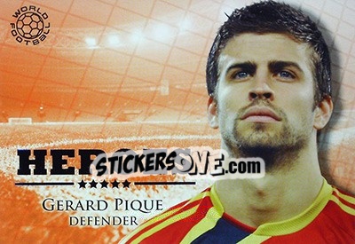 Sticker Pique Gerard - World Football Online 2010-2011. Series 2 n. HER89 - Futera