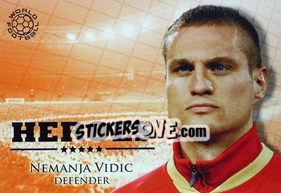 Sticker Vidic Nemanji - World Football Online 2010-2011. Series 2 n. HER98 - Futera