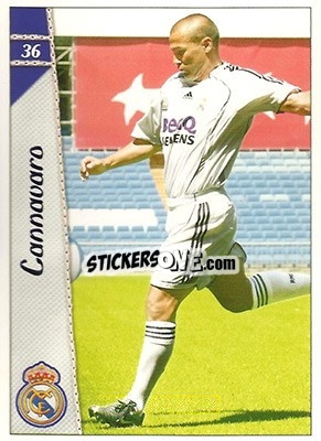 Sticker Fabio Cannavaro - Las Fichas De La Liga 2006-2007 n. 36 - Mundicromo