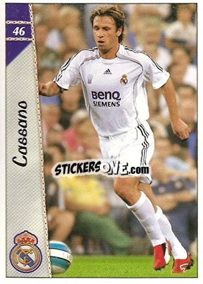 Sticker Cassano - Las Fichas De La Liga 2006-2007 - Mundicromo
