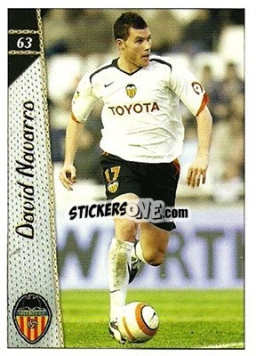 Cromo David Navarro - Las Fichas De La Liga 2006-2007 - Mundicromo