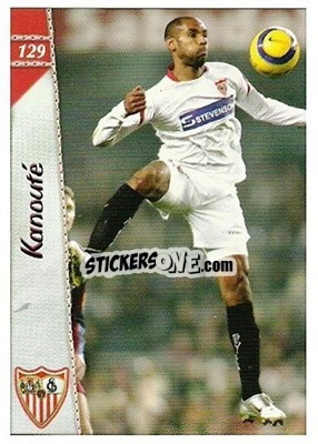 Sticker Kanouté - Las Fichas De La Liga 2006-2007 - Mundicromo