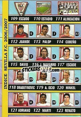 Sticker Indice - Las Fichas De La Liga 2006-2007 - Mundicromo