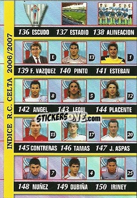 Sticker Indice - Las Fichas De La Liga 2006-2007 - Mundicromo