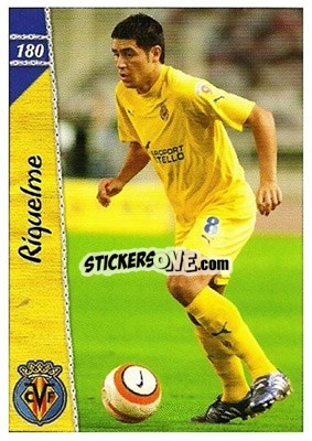 Sticker Riquelme - Las Fichas De La Liga 2006-2007 n. 180 - Mundicromo