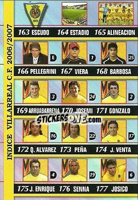 Sticker Indice - Las Fichas De La Liga 2006-2007 n. 186 - Mundicromo