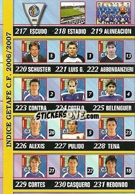 Sticker Indice - Las Fichas De La Liga 2006-2007 n. 240 - Mundicromo