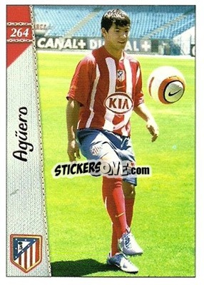 Sticker Agüero - Las Fichas De La Liga 2006-2007 - Mundicromo