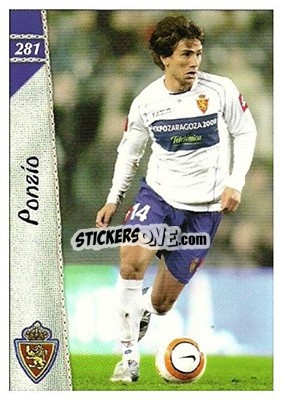 Sticker Ponzio - Las Fichas De La Liga 2006-2007 - Mundicromo