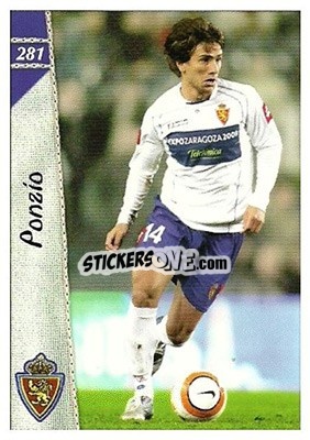 Cromo Ponzio - Las Fichas De La Liga 2006-2007 - Mundicromo