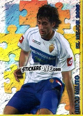 Cromo Diego Milito - Las Fichas De La Liga 2006-2007 - Mundicromo