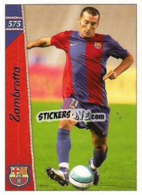 Sticker Zambrotta - Las Fichas De La Liga 2006-2007 - Mundicromo