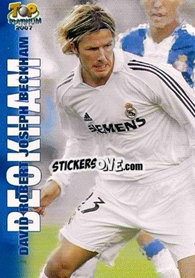 Cromo Beckham - Las Fichas De La Liga 2006-2007 - Mundicromo