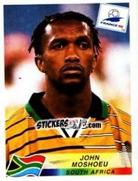 Sticker John Moshoeu - Fifa World Cup France 1998 - Panini