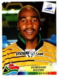 Figurina Dumisani Ngobe - Fifa World Cup France 1998 - Panini