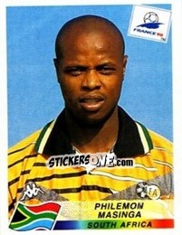 Cromo Philemon Masinga - Fifa World Cup France 1998 - Panini
