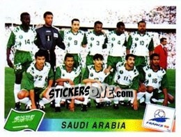 Sticker Team Saudi Arabia - Fifa World Cup France 1998 - Panini