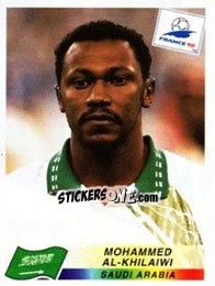 Sticker Mohammed Al-Khilaiwi - Fifa World Cup France 1998 - Panini