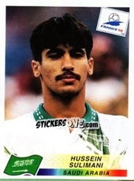 Sticker Hussein Sulimani - Fifa World Cup France 1998 - Panini