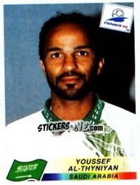 Sticker Youssef Al-Thyniyan - Fifa World Cup France 1998 - Panini