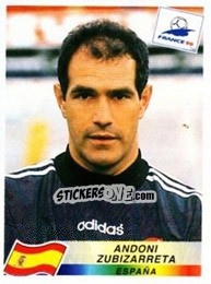 Cromo Andoni Zubizarreta - Fifa World Cup France 1998 - Panini