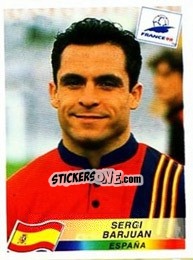 Figurina Sergi Barjuan - Fifa World Cup France 1998 - Panini