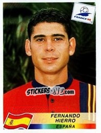 Figurina Fernando Hierro - Fifa World Cup France 1998 - Panini