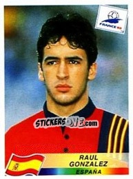 Figurina Raul Gonzalez - Fifa World Cup France 1998 - Panini