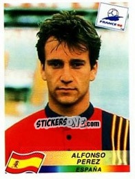 Figurina Alfonso Perez - Fifa World Cup France 1998 - Panini