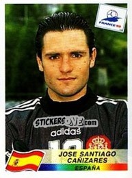 Cromo Jose Santiago Canizares - Fifa World Cup France 1998 - Panini