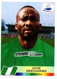 Sticker Uche Okechukwu - Fifa World Cup France 1998 - Panini