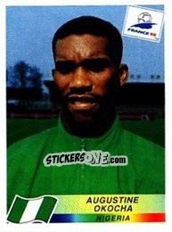 Figurina Augustine Okocha - Fifa World Cup France 1998 - Panini