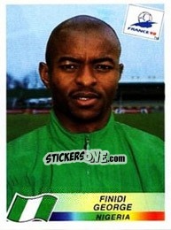 Sticker Finidi George - Fifa World Cup France 1998 - Panini