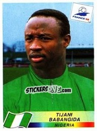 Figurina Tijani Babangida - Fifa World Cup France 1998 - Panini