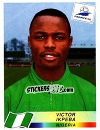 Figurina Victor Ikpeba - Fifa World Cup France 1998 - Panini