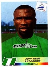 Cromo Jonathan Akpoborie - Fifa World Cup France 1998 - Panini