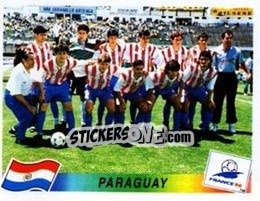 Sticker Team Paraguay - Fifa World Cup France 1998 - Panini