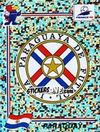 Figurina Emblem Paraguay - Fifa World Cup France 1998 - Panini