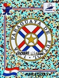 Sticker Emblem Paraguay - Fifa World Cup France 1998 n. 264 - Panini