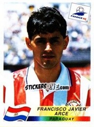 Sticker Francisco Javier Arce - Fifa World Cup France 1998 - Panini